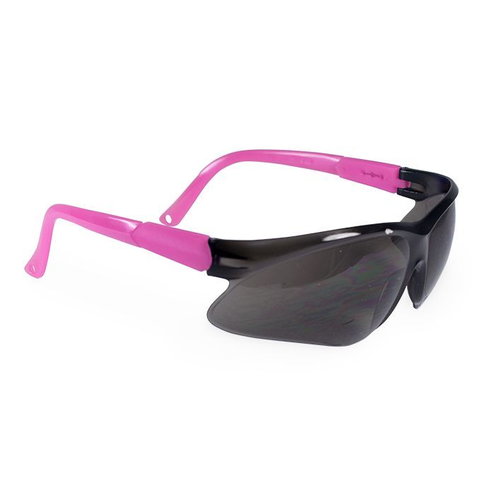 Pink and black maxill safety glasses