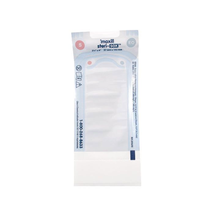 2.25" x 4" maxill steri-sox Self Sealing Sterilization Pouches
