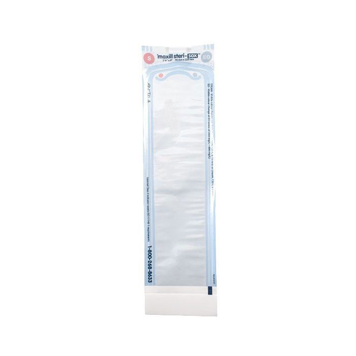 2.75" x 9" maxill steri-sox Self Sealing Sterilization Pouches