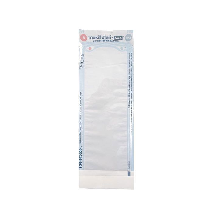 3.5" x 9" maxill steri-sox Self Sealing Sterilization Pouches