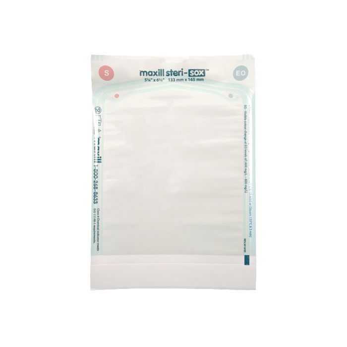 5.25" x 6.5" maxill steri-sox Self Sealing Sterilization Pouches