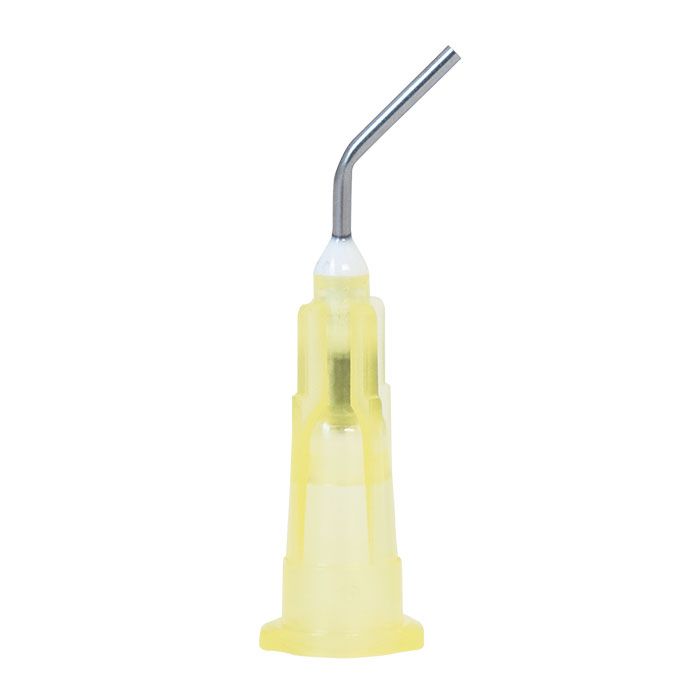 Luer Lock PreBent Dispensing Tips - 20 Gauge Yellow