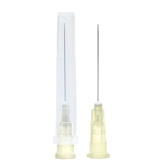 Luer Lock Straight with Slotted End Irrigating Tip - 30 Gauge Yellow