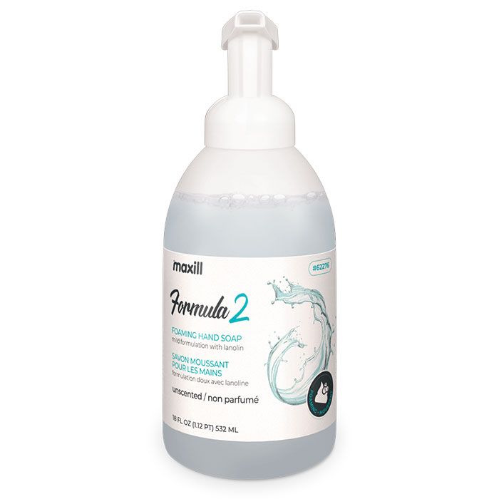 maxill Formula 2 unscented & clear foaming hand soap 