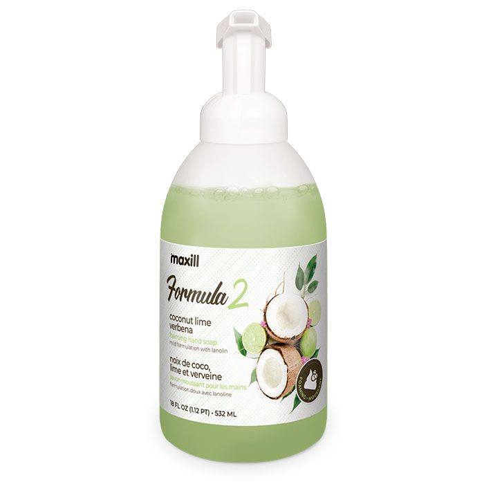 maxill Formula 2 coconut lime foaming hand soap. 