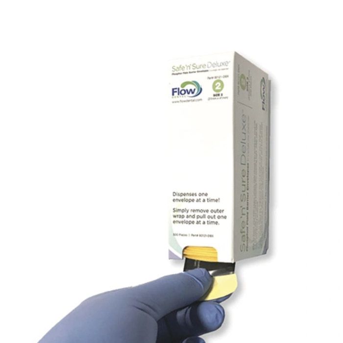 Safe 'n' Sure Deluxe Phosphor Plate Barriers - Size 2 in Dispenser Box