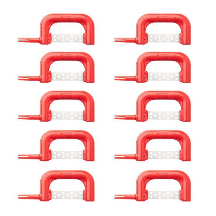 maxill xacto stripz sawz Interproximal Reduction Strips - DOUBLE-SIDED - RED | FINE
