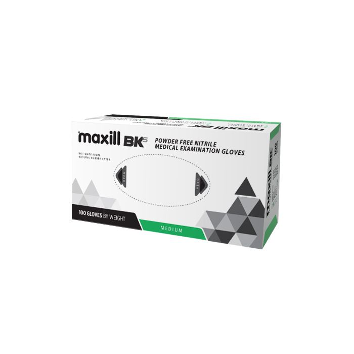 Box of medium maxill BK5 Powder Free Nitrile gloves
