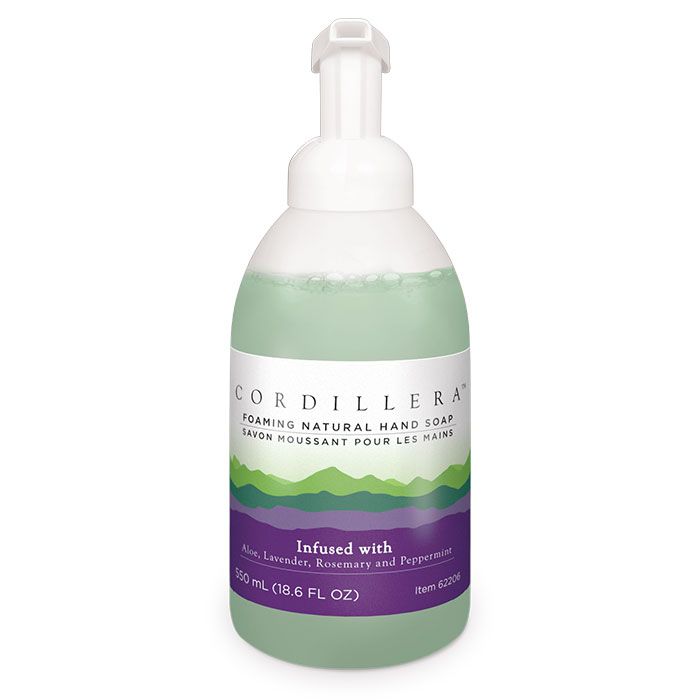 Cordillera natural foaming hand soap pump bottle