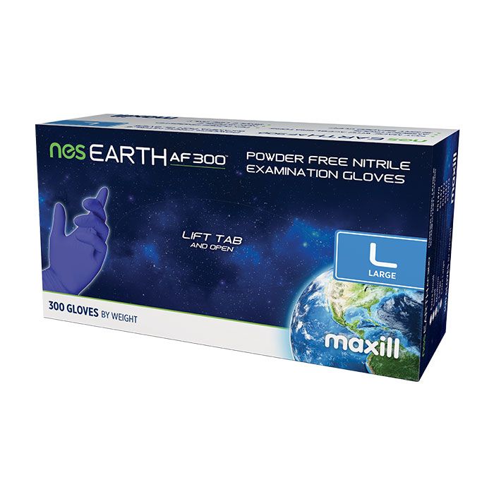 maxill nes EARTH AF 300 Powder Free Nitrile - Large