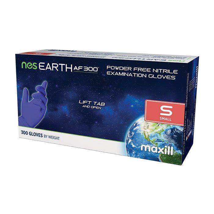 maxill nes EARTH AF 300 Powder Free Nitrile - Small