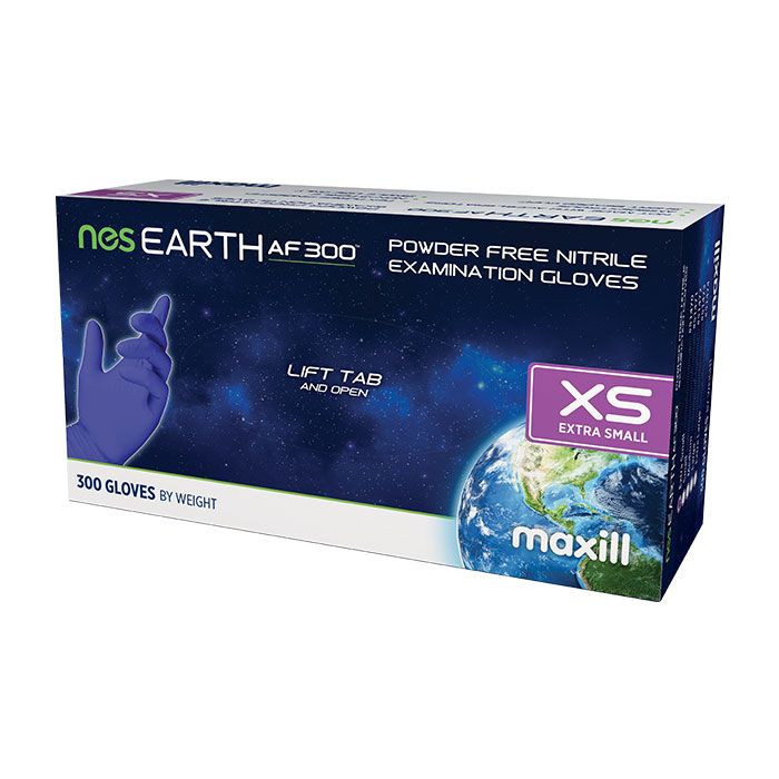 maxill nes EARTH AF 300 Powder Free Nitrile - Extra Small