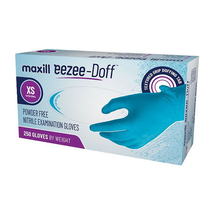 maxill eezee-Doff - Powder Free Nitrile Gloves - Extra Small