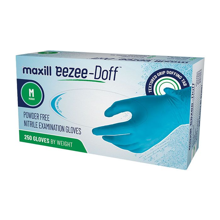 maxill eezee-Doff - Powder Free Nitrile Gloves - Medium