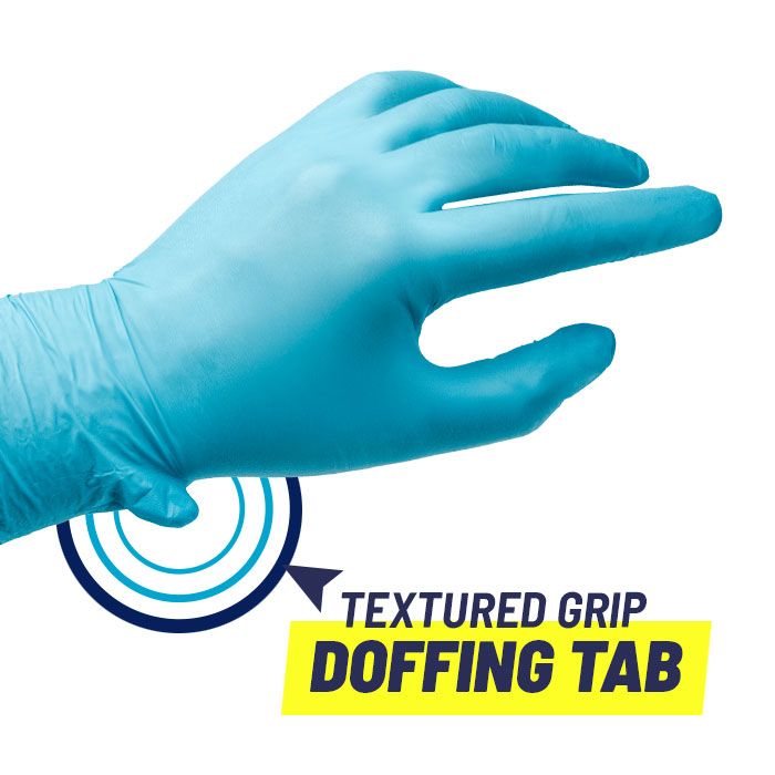 maxill eezee-Doff Nitrile Gloves with Doffing Tab
