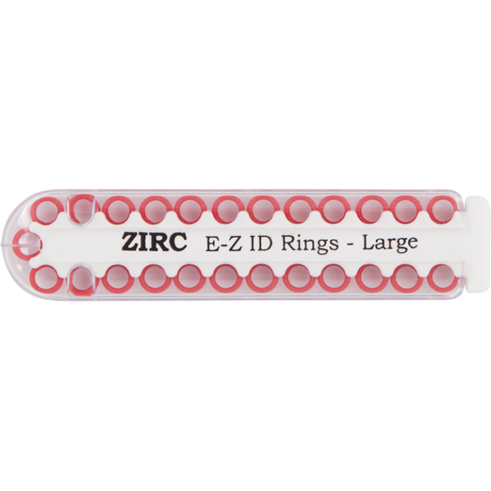 E-Z ID Rings - Large (6.35mm - 9.525mm)-Red (M)