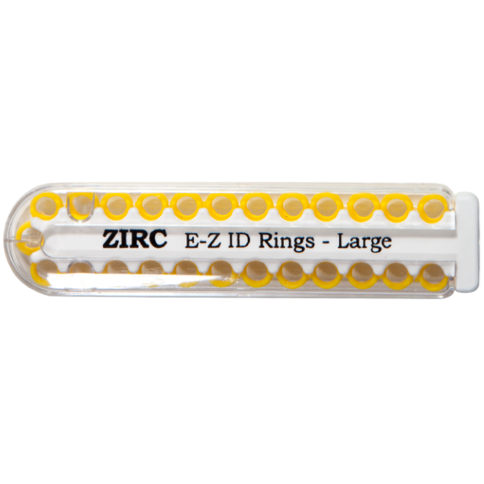 E-Z ID Rings - Large (6.35mm - 9.525mm)-Neon Yellow (O)