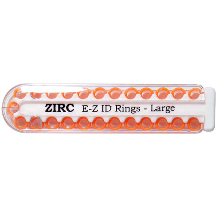 E-Z ID Rings - Large (6.35mm - 9.525mm)-Neon Orange (Q)