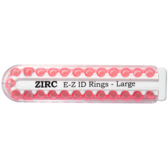 E-Z ID Rings - Large (6.35mm - 9.525mm)-Neon Pink (S)