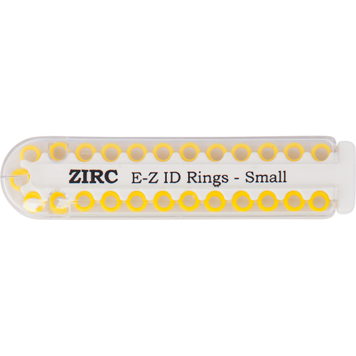 E-Z ID Rings - Small (3.175mm - 6.35mm)-Neon Yellow (O)