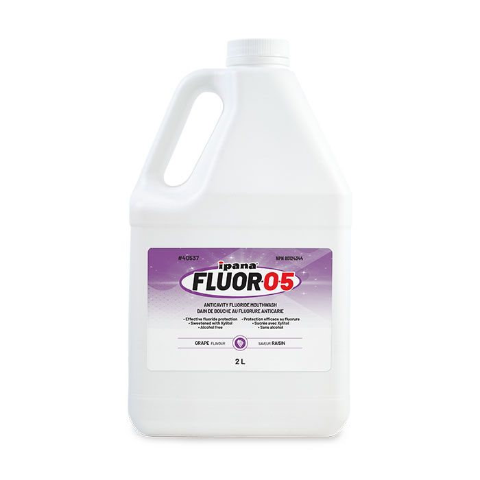 ipana Fluor-o-5 anticavity fluoride mouthwash, grape flavour