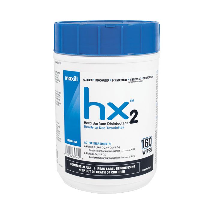container of 160 hx2 Hard Surface Disinfectant Wipes