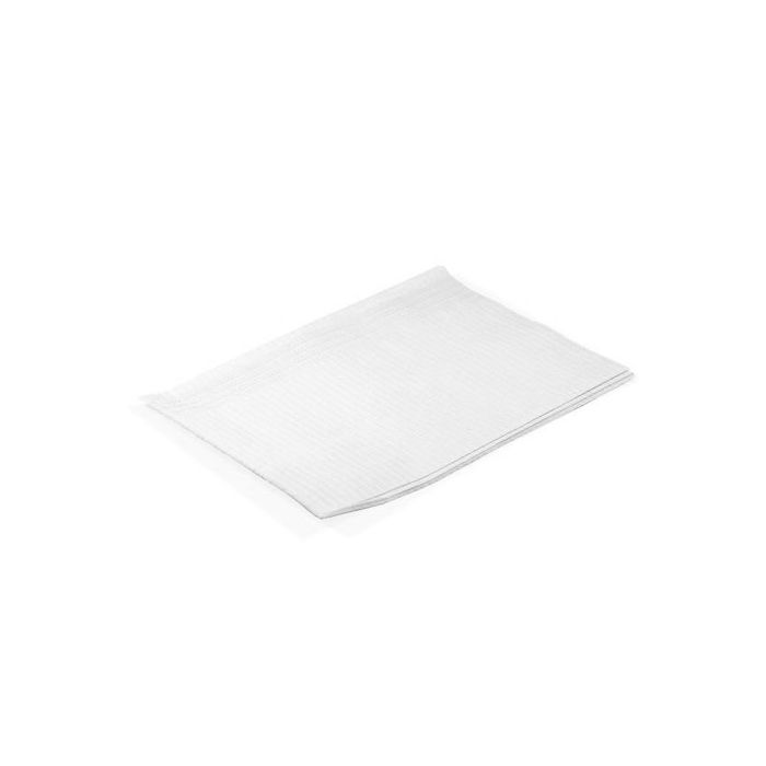 White maxi-plus patient bib.