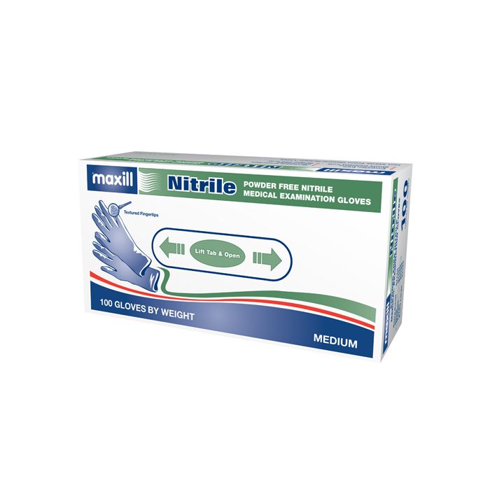 Box of medium maxill Nitrile Gloves