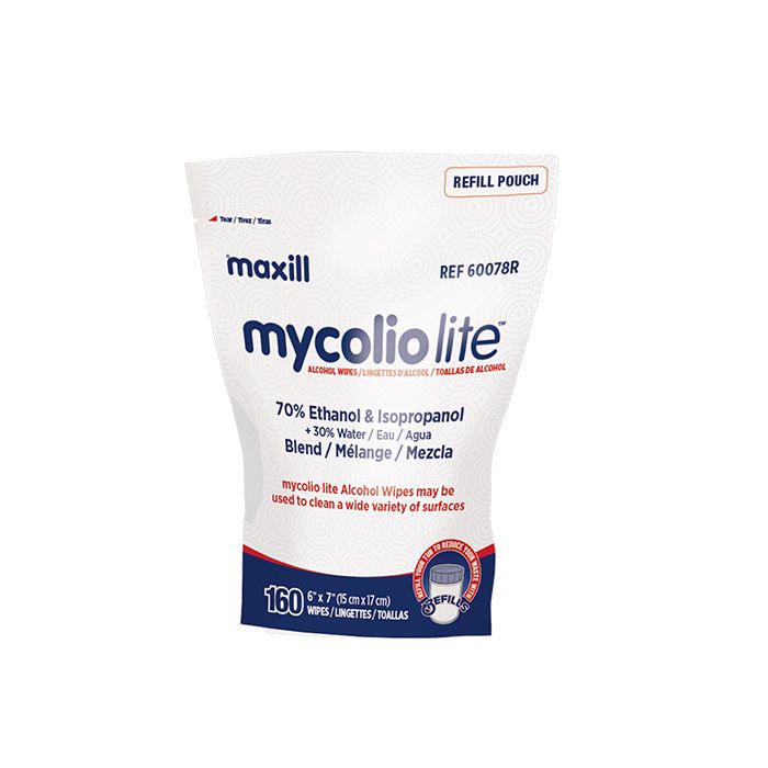 Bag of mycolio lite alcohol wipes