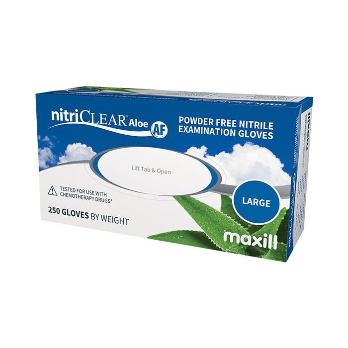 nitriCLEAR Aloe AF Nitrile Gloves - Large