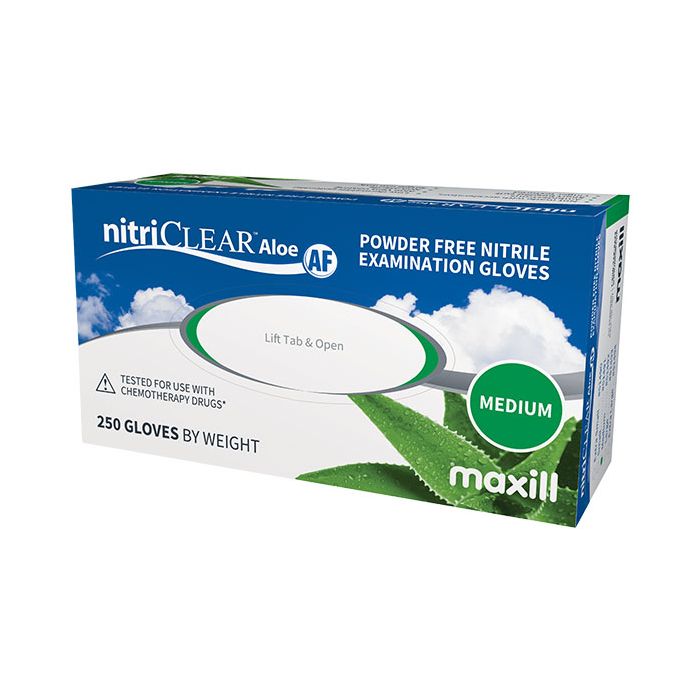 nitriCLEAR Aloe AF Nitrile Gloves - Medium