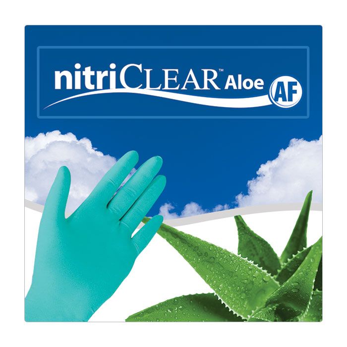 nitriCLEAR Aloe AF Nitrile Gloves | maxill