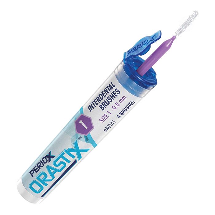 PerioX ORASTIX Interdental Brushes-Size 1 (0.5 mm) - Purple