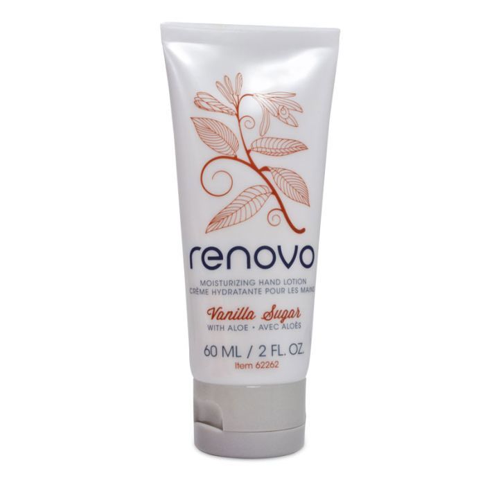 60ML vanilla sugar scented renovo hand moisturizer.