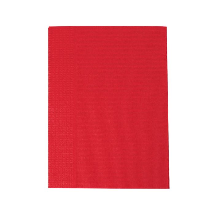 Red vivid disposable patient bibs