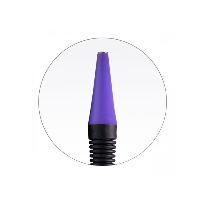 Zirc Soft Grip Mirror Handle - Cone Socket, Single End - Neon Purple