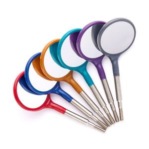 Zirc Crystal HD Resin Mouth Mirror Screw-On Heads Jewel - 12 Pack (Cone Socket)