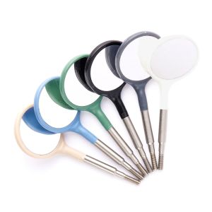 Zirc Crystal HD Resin Mouth Mirror Screw-On Heads Classic - 12 Pack (Cone Socket)
