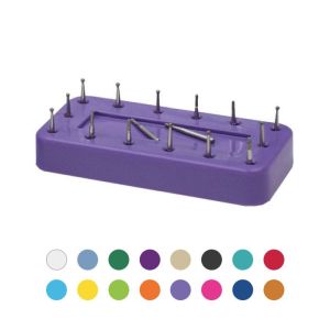 Zirc Bur Block - 14-Hole Magnetic, Autoclavable