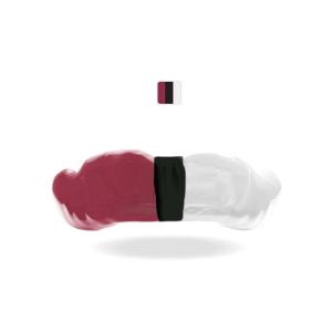 Pro-Form Mouthguard Laminates - 3 Colour - Square - Maroon/Black/White --CLEARANCE--