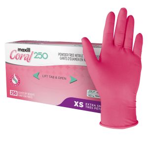 maxill Coral 250 Powder Free Nitrile Medical Exam Gloves