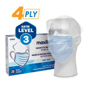 maxill Plus Earloop Style Procedural Masks with Anti-fog Visor
