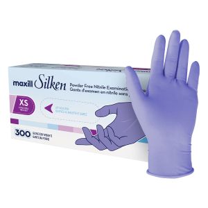 maxill Silken Powder Free Nitrile Medical Examination Gloves