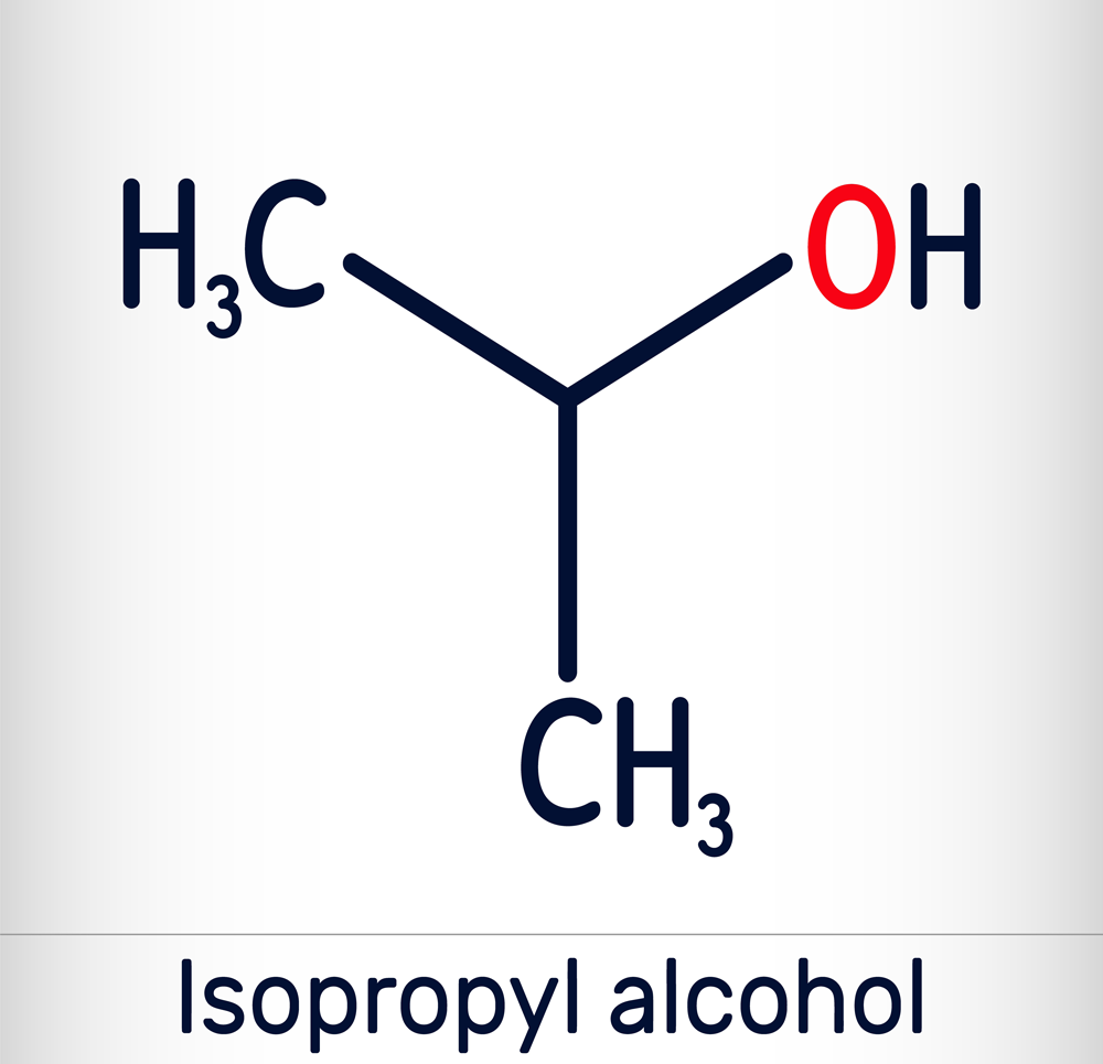 Isopropyl Alcohol Structural Formula image