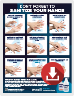 Download hand sanitizing poster