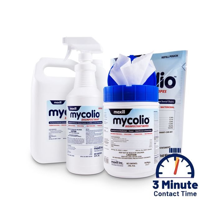mycolio disinfectant wipes and spray