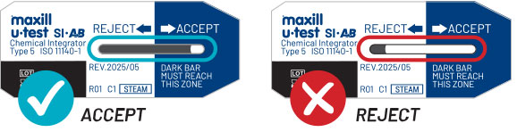 Diagram showing the difference between an accept result and a reject result